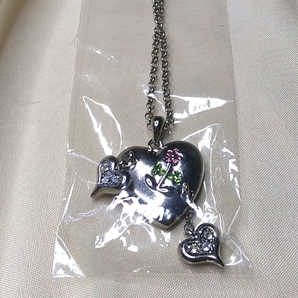 Noblesse Collection Silver Necklace Hearts